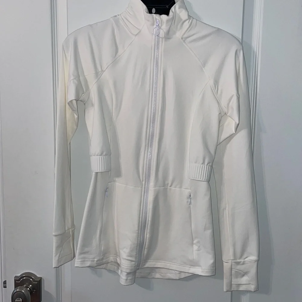 Fabletics white zip up - Picture 1 of 4